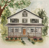 Custom Watercolor Home Painting