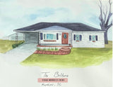 Custom Watercolor Home Painting
