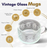 Personalized Vintage Glass Mug with Bamboo Lid